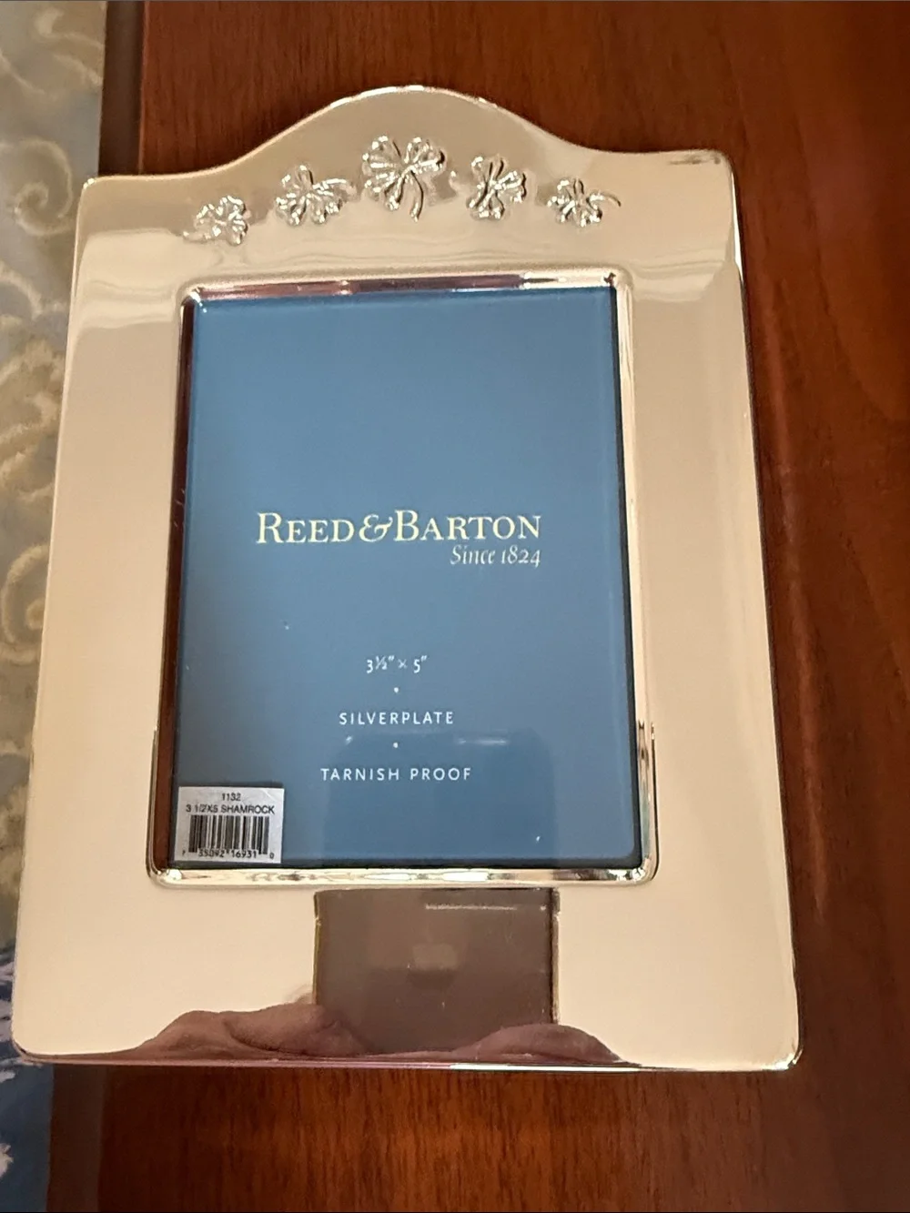 Reed & Barton Silverplate Frame with Shamrock Accents - Silver